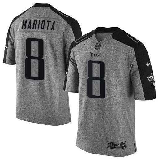 Men's Tennessee Titans Customized Gray Football Stitched Jersey (Check description if you want Women or Youth size)
